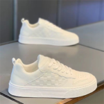 Tenis Casuales Hombre Transpirables Con Cuadros Deportivos Blanco Con Negro Cuadricula 29 Mx