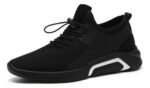Tenis Negros Para Hombre Urbanos Casuales Deportivos Negro Suela Linea Blanca 27 Mx