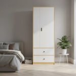 Closet Organizador 3 Estantes 2 Cajones 1 Barra Blanco Blanco