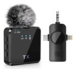 2 Micrófonos Lavalier Inalámbrico Usb-c/lightning/3.5mm Negro