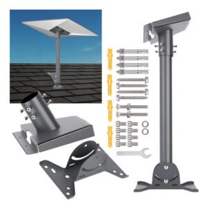 Kit Soporte Base Para Antena Starlink Estandar Gen3 V4 Recto Gris Oscuro