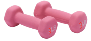 Mancuernas Hexagonales 3 Lbs Neopreno 2pzs Entrenamiento Rosa