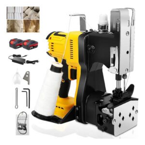 Maquina De Coser Costales Sacos Inalámbrica Con 2 Baterías Negro