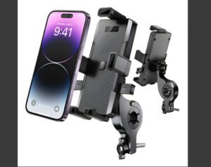 Soporte Celular Moto/bicicleta Con Absorción De Choque 360° Negro