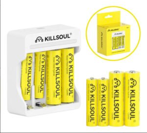 Cargador Pilas Con Baterías Recargables 4 Aa/4 Aaa