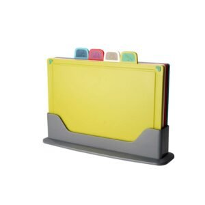 Set 4 Tablas Picar Codificadas con Base Soporte Cocina