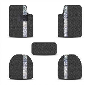 Tapetes Para Auto con Glitter Morado 4pz