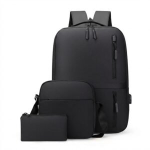 Mochila para Laptop Impermeable Negra Escolar Trabajo