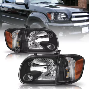 KIT FAROS Y CUARTOS p/ Toyota Tacoma 2001-04 FONDO NEGRO