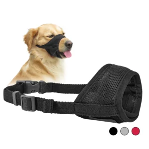 bozal para perro ajustable cómodo transpirable rojo