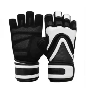 Guantes de gimnasio sin dedos para ejercicio negro