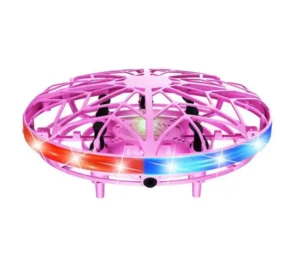 Dron bola voladora UFO luces LED control de mano
