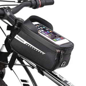 Bolsa para cuadro de bicicleta con ventana para cel