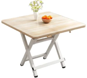 Mesa plegable cuadrada madera 80x80 cm para comedor
