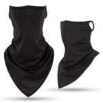 Bandana cuello negro protección sol polvo deportes