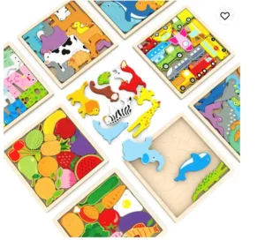 Puzzle de madera animales marinos para niños