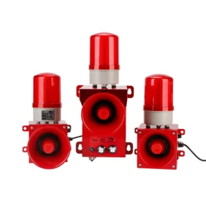 Alarma industrial con luz estroboscópica roja 130dB
