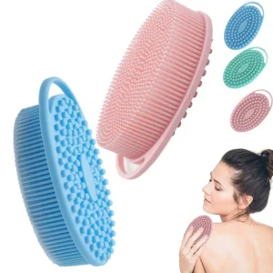 Cepillo masajeador de silicona para cabello y cuero cabelludo