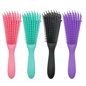 Cepillo para cabello rizado flexible antiestático secado rápido