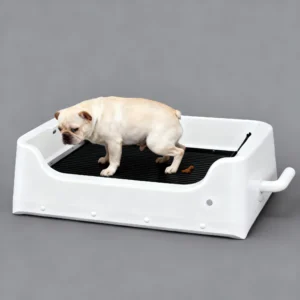 Charola sanitaria para perro con rejilla lavable