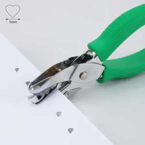 Perforadora de corazón 5.5mm con 10 argollas 25mm