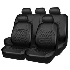 Fundas para asientos de coche piel negro con rojo