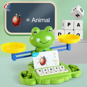 Juego balanza rana números letras niños preescolar