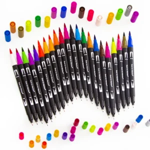 Plumones Doble Punta Colores Marcadores Arte Dibujo