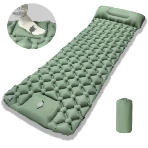 Colchoneta Inflable Para Acampar Con Almohada Verde