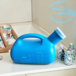 Orinal portátil con tapa y cepillo de limpieza 1L