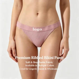 Bikini de mujer sin costuras acanalado cómodo