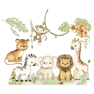 Vinil Decorativo Autoadhesivo Infantil Animales Adorables