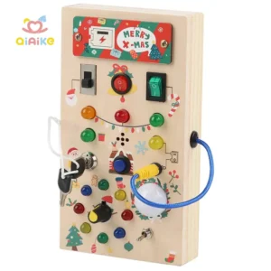 Tablero sensorial montessori luces y sonidos para bebés