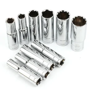 Dados largos hexagonales 1/4 set de 8 pz