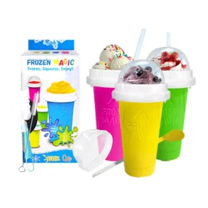 vaso exprimible de silicona para helado con tapa
