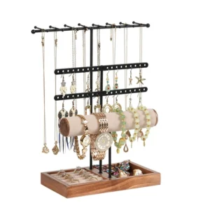 Organizador de joyería de bambú