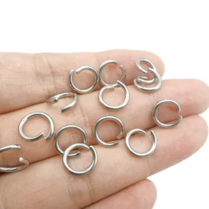 argollas de acero inoxidable para bisutería 100 pzas