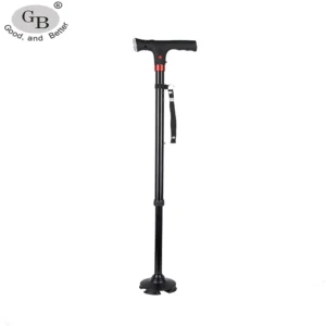 Bastón plegable con luz LED ajustable 5 alturas