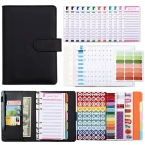 Agenda binder A6 con separadores y accesorios incluidos