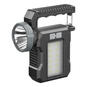 Lámpara linterna led solar recargable con asa camping