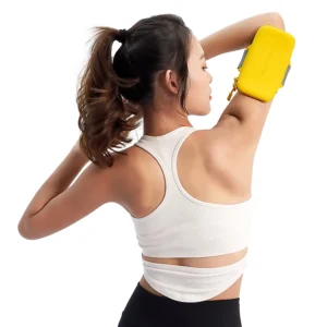 Porta celular para brazo deportivo impermeable color amarillo