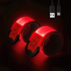 Pulsera LED recargable para correr de noche 2 piezas