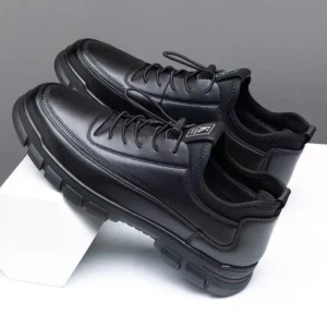 zapatos casuales negros con agujetas para hombre