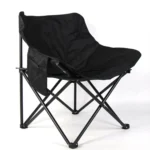 Silla plegable tipo tina para camping y playa negra