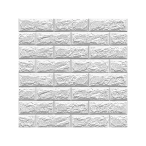 Panel 3D autoadherible ladrillo blanco 40pcs 35x38cm