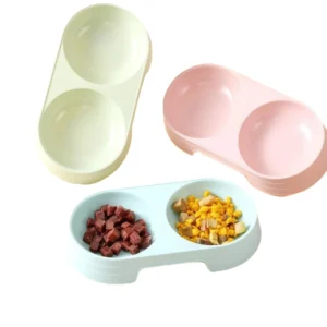 Comedero doble para mascota perro gato tazón bowl
