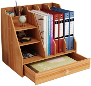 Organizador De Escritorio Madera Oficina Plumones Papeleria