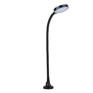 Lámpara de escritorio con pinza flexible negra