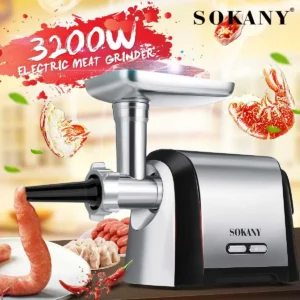 Molino de carne eléctrico multifuncional con accesorios