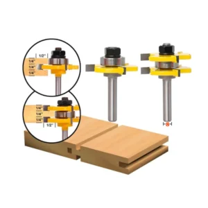 Set 3 brocas fresadoras para madera lengüeta y ranura